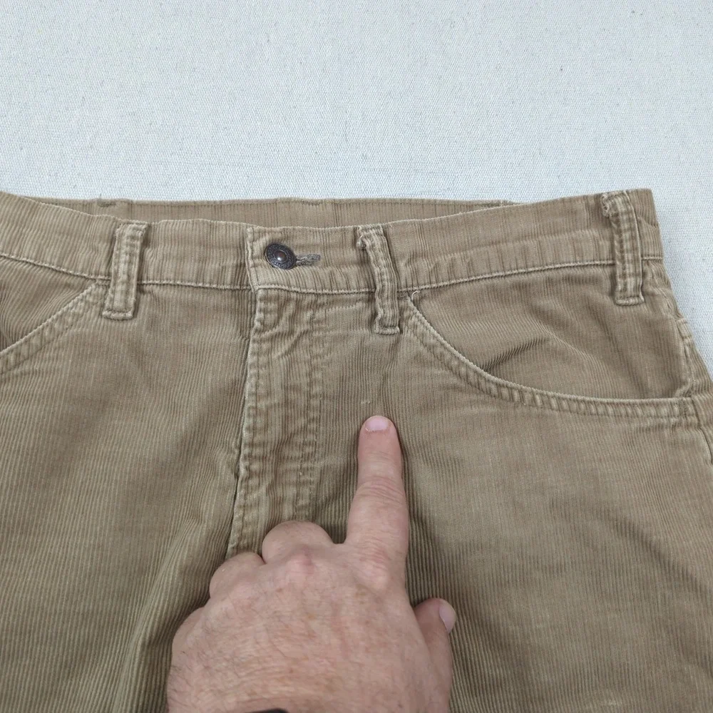 Vintage Levis 646 Corduroy Pants Men 32x30 Brown Flare Bell Bottom Talon 70s 80s
